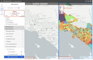 Two maps view