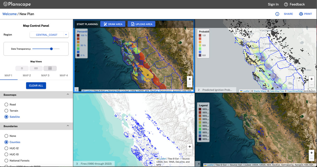 Planscape application 2024